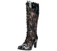 Schnürstiefel LAURA VITA "LAURA VITA Stiefel Leder/Textil", Damen, Gr. 39, bunt (schwarz kombi), Leder, Textil, Schuhe Schnürstiefel (77699521-39) schwarz kombi