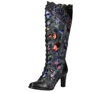 Schnürstiefel LAURA VITA "LAURA VITA Stiefel Leder/Textil", Damen, Gr. 40, schwarz, Leder, Textil, Schuhe Schnürstiefel (93077515-40) schwarz