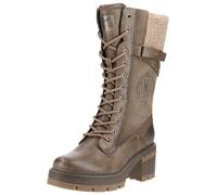 Schnürstiefel MUSTANG SHOES "Mustang Shoes Stiefel Lederimitat/Textil", Damen, Gr. 37, braun (taupe), Lederimitat, Textil, Schuhe Schnürstiefel (62273657-37) taupe