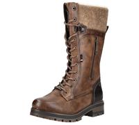Schnürstiefel MUSTANG SHOES "Mustang Shoes Stiefel Lederimitat/Textil", Damen, Gr. 39, braun (dunkelbraun), Lederimitat, Textil, Schuhe Schnürstiefel (88034417-39) dunkelbraun