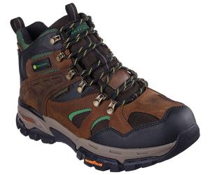 Schnürstiefel SKECHERS "ARCH FIT TARVER JOHN DEERE-LOADER", Herren, Gr. 42, braun (dunkelbraun), Leder, Schuhe Schnürstiefel, Boots mit John Deere Harvester Collaboration (53423648-42) dunkelbraun