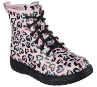 Schnürstiefel SKECHERS "GRAVLEN - TOTALLY WILD", Mädchen, Gr. 32, pink (pink, kombiniert), Synthetik, Schuhe Schnürstiefel, mit Reißverschluss (37214761-32) pink, kombiniert