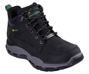 Schnürstiefel SKECHERS "RESPECTED JOHN DEERE-LANDIN", Herren, Gr. 41, schwarz, Leder, Schuhe Schnürstiefel, Boots mit John Deere Collaboration (50000644-41) schwarz