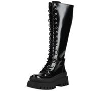 Schnürstiefel STEVE MADDEN "STEVE MADDEN Stiefel Lederimitat", Damen, Gr. 39, schwarz, Lederimitat, Schuhe Schnürstiefel (37185464-39) schwarz