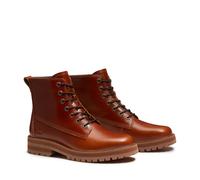Schnürstiefel TIMBERLAND "BRITTON DRIVE - MID LACE BOOT", Damen, Gr. 40, Synthetik, braun (medium braun full grain), Leder, Schuhe Schnürstiefel, Winterstiefel, Schnürstiefel, Winterschuhe (65797066-4
