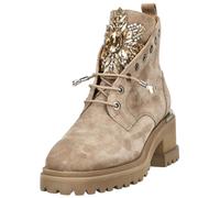 Schnürstiefelette ALMA EN PENA "ALMA EN PENA Stiefelette Veloursleder", Damen, Gr. 39, hellbeige, Veloursleder, Schuhe (27624034-39) hellbeige