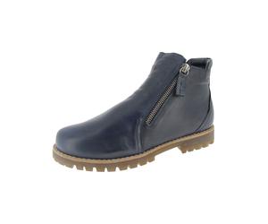 Schnürstiefelette ANDREA CONTI "Andrea Conti Stiefelette Leder", Damen, Gr. 37, blau (dunkelblau), Leder, Schuhe Schnürstiefelette (29424801-37) dunkelblau