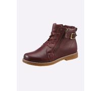 Schnürstiefelette ANDREA CONTI, Damen, Gr. 37, rot (burgund), Glattleder, Leder, Schuhe (78659613-37) burgund