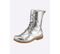 Schnürstiefelette ANDREA CONTI, Damen, Gr. 37, silberfarben, Glattleder, Leder, Rindsleder, Schuhe Schnürstiefelette, Topseller (28742025-37) silberfarben