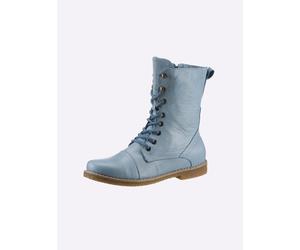 Schnürstiefelette ANDREA CONTI, Damen, Gr. 38, blau (bleu), Glattleder, Leder, Rindsleder, Schuhe Schnürstiefelette (47145132-38) bleu