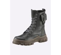 Schnürstiefelette ANDREA CONTI, Damen, Gr. 41, grau, Glattleder, Leder, Schuhe Schnürstiefelette (63704449-41) grau