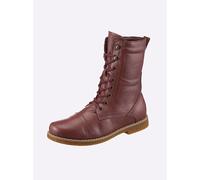 Schnürstiefelette ANDREA CONTI, Damen, Gr. 41, rot (burgund), Glattleder, Leder, Rindsleder, Schuhe Schnürstiefelette (29876127-41) burgund