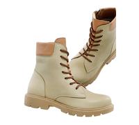 Schnürstiefelette ANDREA CONTI, Damen, Gr. 42, beige (avocado), Glattleder, Leder, Rindsleder, Schuhe Schnürstiefelette (21737714-42) avocado