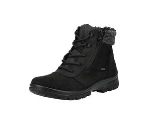 Schnürstiefelette ARA "Ara Stiefelette Leder/Textil", Damen, Gr. 38, schwarz, Leder, Textil, Schuhe Schnürstiefelette (78453926-38) schwarz