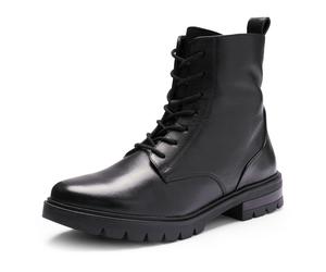 Schnürstiefelette ARA "CAMBRIDGE", Damen, Gr. 6,5, schwarz, Glattleder, unifarben, Schuhe Schnürstiefelette, Business Stiefel in Bequemweite G (= weit) (76953659-6,5) schwarz