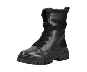 Schnürstiefelette BAGATT "BAGATT Stiefelette Leder", Damen, Gr. 39, schwarz, Leder, Schuhe Schnürstiefelette (29361036-39) schwarz