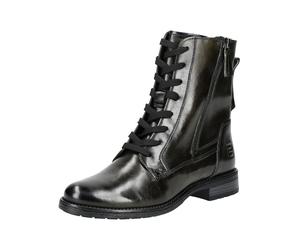 Schnürstiefelette BAGATT "BAGATT Stiefelette Nappaleder", Damen, Gr. 38, grün (dunkelgrün), Nappaleder, Schuhe Schnürstiefelette (99670501-38) dunkelgrün