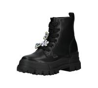 Schnürstiefelette BUFFALO "Buffalo Stiefelette Lederimitat", Damen, Gr. 39, schwarz, Lederimitat, Schuhe Schnürstiefelette (40331764-39) schwarz