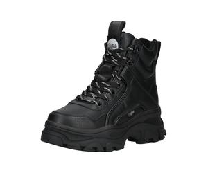 Schnürstiefelette BUFFALO "Buffalo Stiefelette Lederimitat", Damen, Gr. 39, schwarz, Lederimitat, Schuhe Schnürstiefelette (15554632-39) schwarz