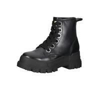 Schnürstiefelette BUFFALO "Buffalo Stiefelette Lederimitat", Damen, Gr. 40, schwarz, Lederimitat, Schuhe Schnürstiefelette (48691759-40)
