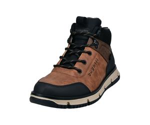 Schnürstiefelette BUGATTI "bugatti Stiefelette Lederimitat/Textil", Herren, Gr. 42, braun, schwarz, Lederimitat, Textil, Schuhe Schnürstiefelette (96884022-42) braun, schwarz