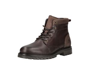 Schnürstiefelette BULLBOXER "Bullboxer Stiefelette Leder", Herren, Gr. 42, dunkelbraun, Leder, Schuhe Schnürstiefelette (42047526-42) dunkelbraun