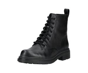 Schnürstiefelette CLARKS "Clarks Stiefelette Leder", Damen, Gr. 39, schwarz, Leder, Schuhe Schnürstiefelette (93813854-39) schwarz