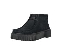 Schnürstiefelette CLARKS "Clarks Stiefelette Veloursleder", Damen, Gr. 39, schwarz, schwarz, Veloursleder, Schuhe Schnürstiefelette (68442838-39) schwarz, schwarz
