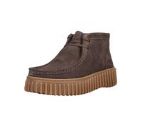 Schnürstiefelette CLARKS "Clarks Stiefelette Veloursleder", Damen, Gr. 41, dunkelbraun, Veloursleder, Schuhe Schnürstiefelette (75572409-41) dunkelbraun