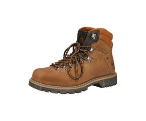 Schnürstiefelette DOCKERS BY GERLI "Dockers by Gerli Stiefelette Leder", Damen, Gr. 41, braun (stone), Leder, Schuhe Schnürstiefelette (49244359-41) stone