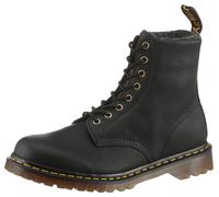Schnürstiefelette DR. MARTENS "1460 schmale Form", Damen, Gr. 38, schwarz (schwarz grizzly), Leder, unifarben, Schuhe Schnürstiefelette, Plateaustiefel, Winterstiefel mit modischem Blockabsatz (645537