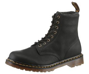Schnürstiefelette DR. MARTENS "1460 schmale Form", Damen, Gr. 39, schwarz (schwarz grizzly), Leder, unifarben, Schuhe Schnürstiefelette, Plateaustiefel, Winterstiefel mit modischem Blockabsatz (645537