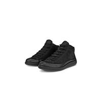 Schnürstiefelette ECCO "ECCO SOFT ZERO", Damen, Gr. 39, schwarz (schwarz, schwarz), Nubukleder, Schuhe Schnürstiefelette, Outdoorschuh, Schnürboots, waterproof (46580919-39) schwarz, schwarz