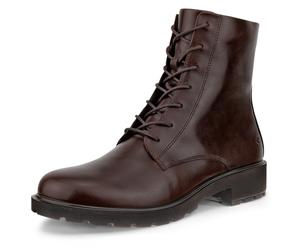Schnürstiefelette ECCO "METROPOLE VIENNA", Damen, Gr. 37, braun (dunkelbraun), Leder, Schuhe Schnürstiefelette, Schnürboots, Klassik-Stiefelette mit Dual-Fit-Innensohle (75159116-37) dunkelbraun