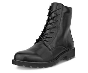 Schnürstiefelette ECCO "METROPOLE VIENNA", Damen, Gr. 37, schwarz, Leder, Schuhe Schnürstiefelette, Schnürboots, Klassik-Stiefelette mit Dual-Fit-Innensohle (40585726-37) schwarz