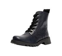 Schnürstiefelette FLY LONDON "Fly London Stiefelette Leder", Damen, Gr. 38, blau (navy), Leder, Schuhe Schnürstiefelette (83734611-38) navy