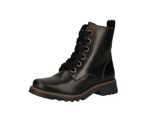 Schnürstiefelette FLY LONDON "Fly London Stiefelette Leder", Damen, Gr. 39, schwarz, Leder, Schuhe Schnürstiefelette (35425142-39) schwarz