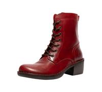 Schnürstiefelette FLY LONDON "Fly London Stiefelette Leder", Damen, Gr. 39, Textil, rot, Leder, Schuhe Schnürstiefelette (16847560-39) rot