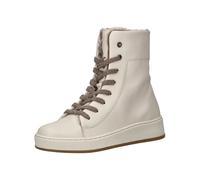 Schnürstiefelette GABOR COMFORT "Gabor Comfort Stiefelette Leder", Damen, Gr. 38, creme, Leder, Schuhe Schnürstiefelette (66181013-38)