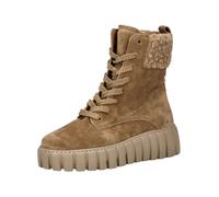 Schnürstiefelette GABOR COMFORT "Gabor Comfort Stiefelette Veloursleder", Damen, Gr. 40, braun (camel), Veloursleder, Schuhe Schnürstiefelette (11601921-40) camel