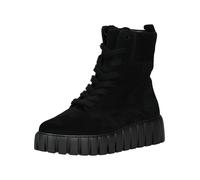 Schnürstiefelette GABOR COMFORT "Gabor Comfort Stiefelette Veloursleder", Damen, Gr. 40, schwarz, Veloursleder, Schuhe (78915802-40) schwarz