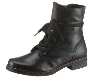 Schnürstiefelette GABOR, Damen, Gr. 35, schwarz, Kalbsleder, Schuhe Schnürstiefelette, Schnürboots, Businessschuh mit Blockabsatz (39438957-35) schwarz