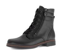 Schnürstiefelette GABOR, Damen, Gr. 38,5, schwarz, Kalbsleder, unifarben, Basic, Schuhe, Blockabsatz, Schnürboots mit Zierreißverschluss an der Außenseite, Topseller (89242602-38,5) schwarz