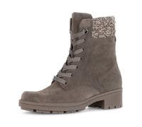 Schnürstiefelette GABOR, Damen, Gr. 38,5, taupe, Textil, Veloursleder, Schuhe Schnürstiefelette, Blockabsatz, Schnürboots in Bequemweite G (= weit) (33875118-38,5) taupe