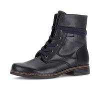 Schnürstiefelette GABOR, Damen, Gr. 38, schwarz (nachtblau), Kalbsleder, unifarben, Schuhe Schnürstiefelette, Schnürboots, Businessschuh mit Blockabsatz (49007256-38) nachtblau