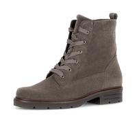 Schnürstiefelette GABOR, Damen, Gr. 42, beige (taupe), Veloursleder, Schuhe Schnürstiefelette, Blockabstz, Schnürboots mit zweckmäßigem Innenreißverschluss (77958424-42) taupe