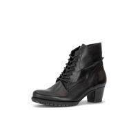 Schnürstiefelette GABOR, Damen, Gr. 42, schwarz, Nappaleder, unifarben, Schuhe Schnürstiefelette, Blockabsatz, Ankleboots in Komfortweite H (= sehr weit) (84366510-42) schwarz