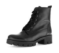 Schnürstiefelette GABOR, Damen, Gr. 43, schwarz, Kalbsleder, unifarben, Schuhe Schnürstiefelette, Blockabsatz, Plateau, Schnürboots mit Best Fitting Komfort, Topseller (17145037-43) schwarz