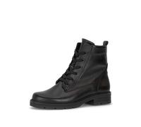 Schnürstiefelette GABOR, Damen, Gr. 43, schwarz, Kalbsleder, unifarben, Schuhe Schnürstiefelette, Blockabsatz, Schnürboots mit Anziehlasche (94717839-43) schwarz