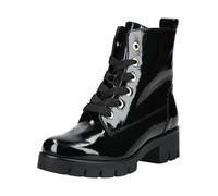 Schnürstiefelette GABOR "Gabor Stiefelette Leder", Damen, Gr. 38,5, schwarz (schwarz lack), Leder, casual, Schuhe (85518503-38,5) schwarz lack